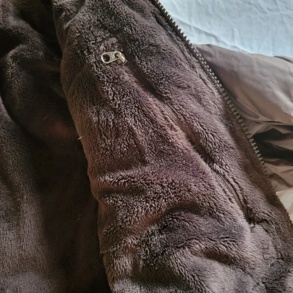 Mountain Hard Wear Brown Long Trench Down Puffer Coat - XS - Picture 10 of 11